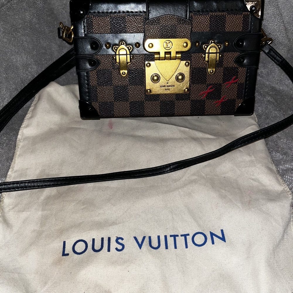 Louis Vuitton Black and Brown Checkered Bag
